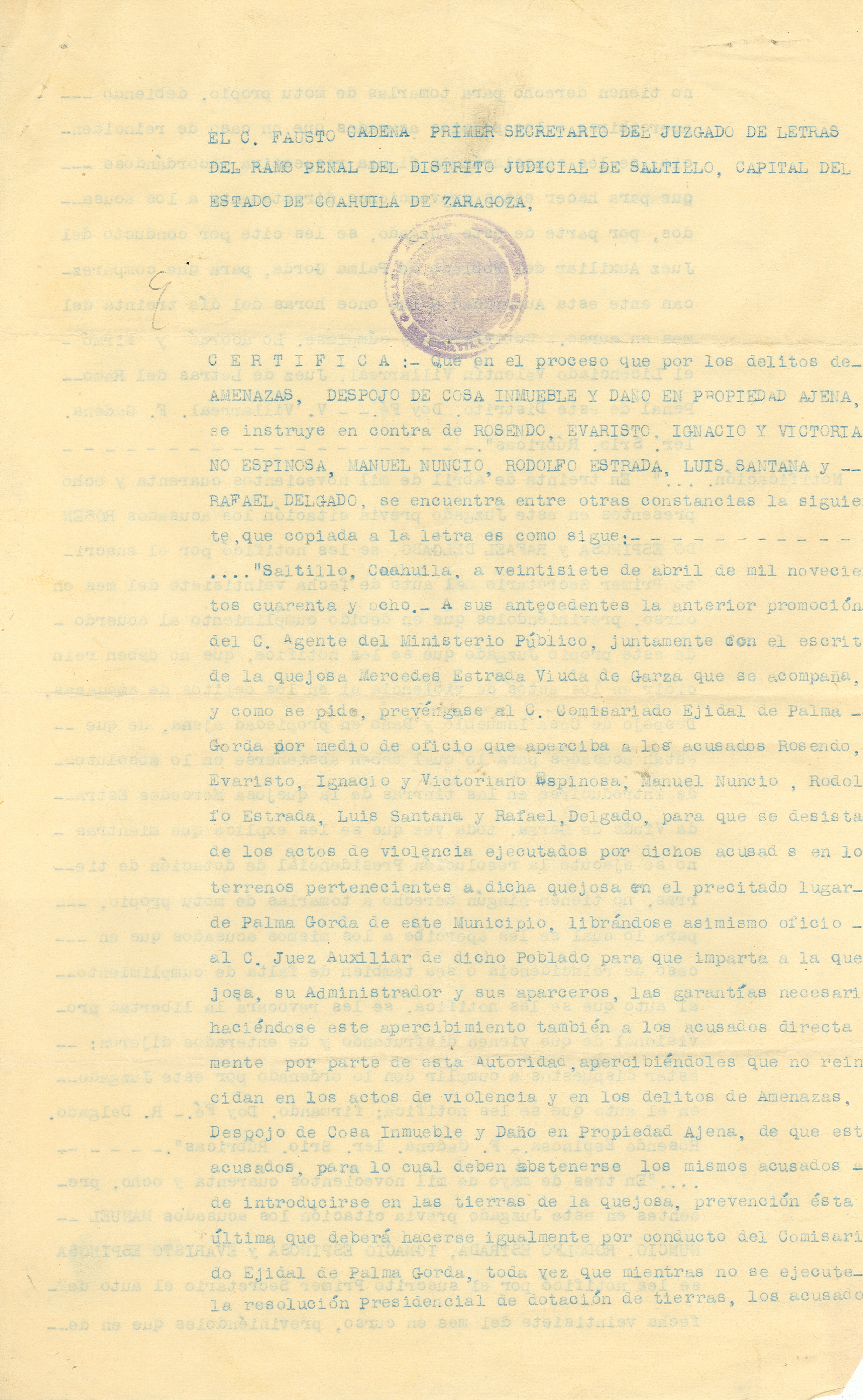 Documento histórico