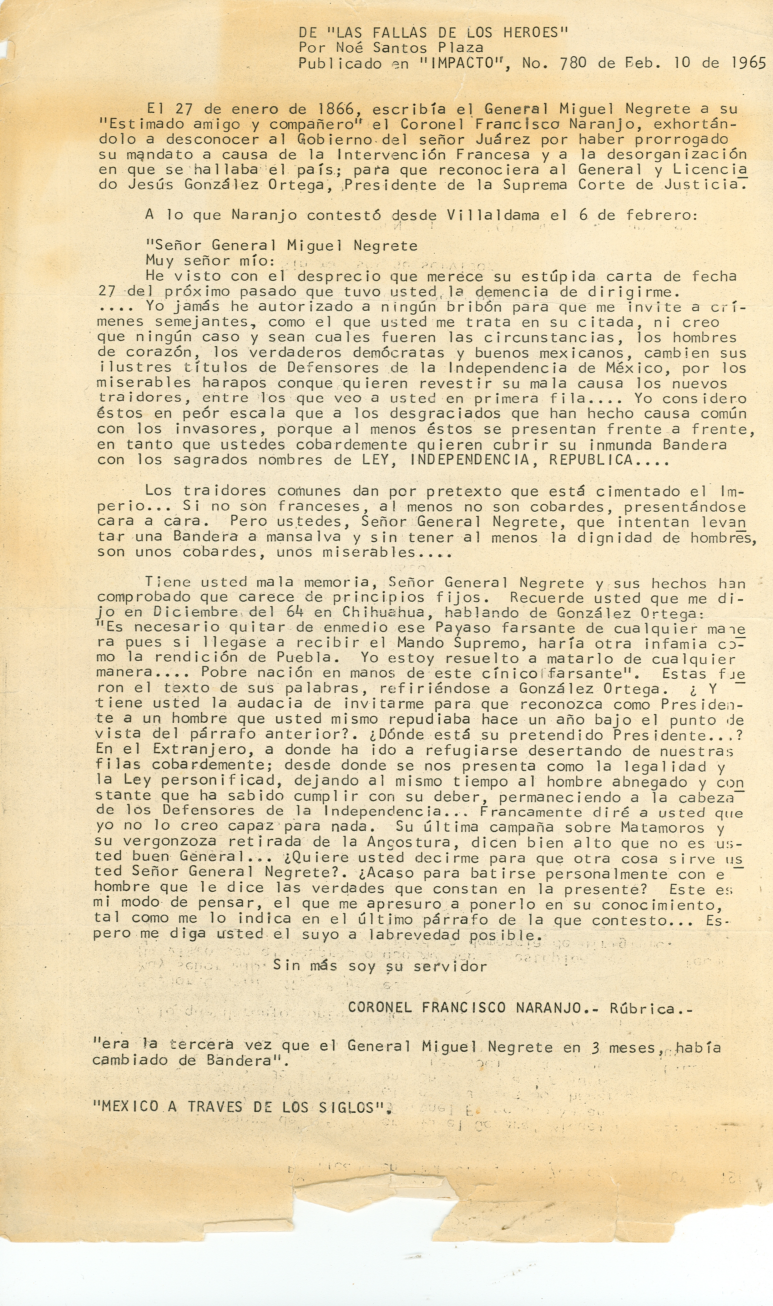 Documento histórico