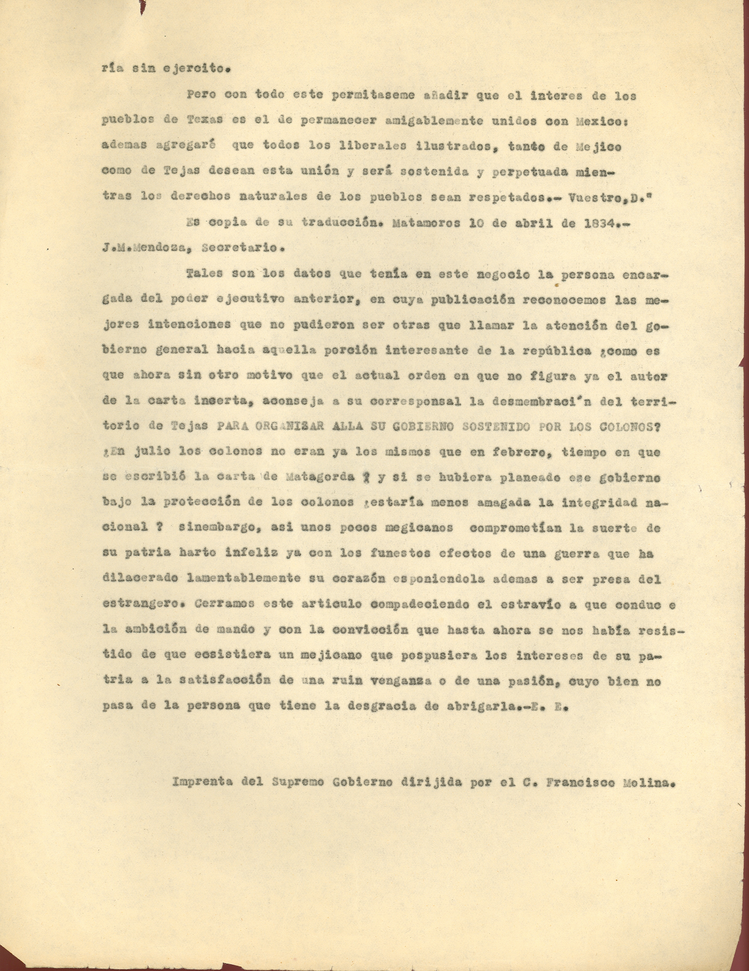 Documento histórico
