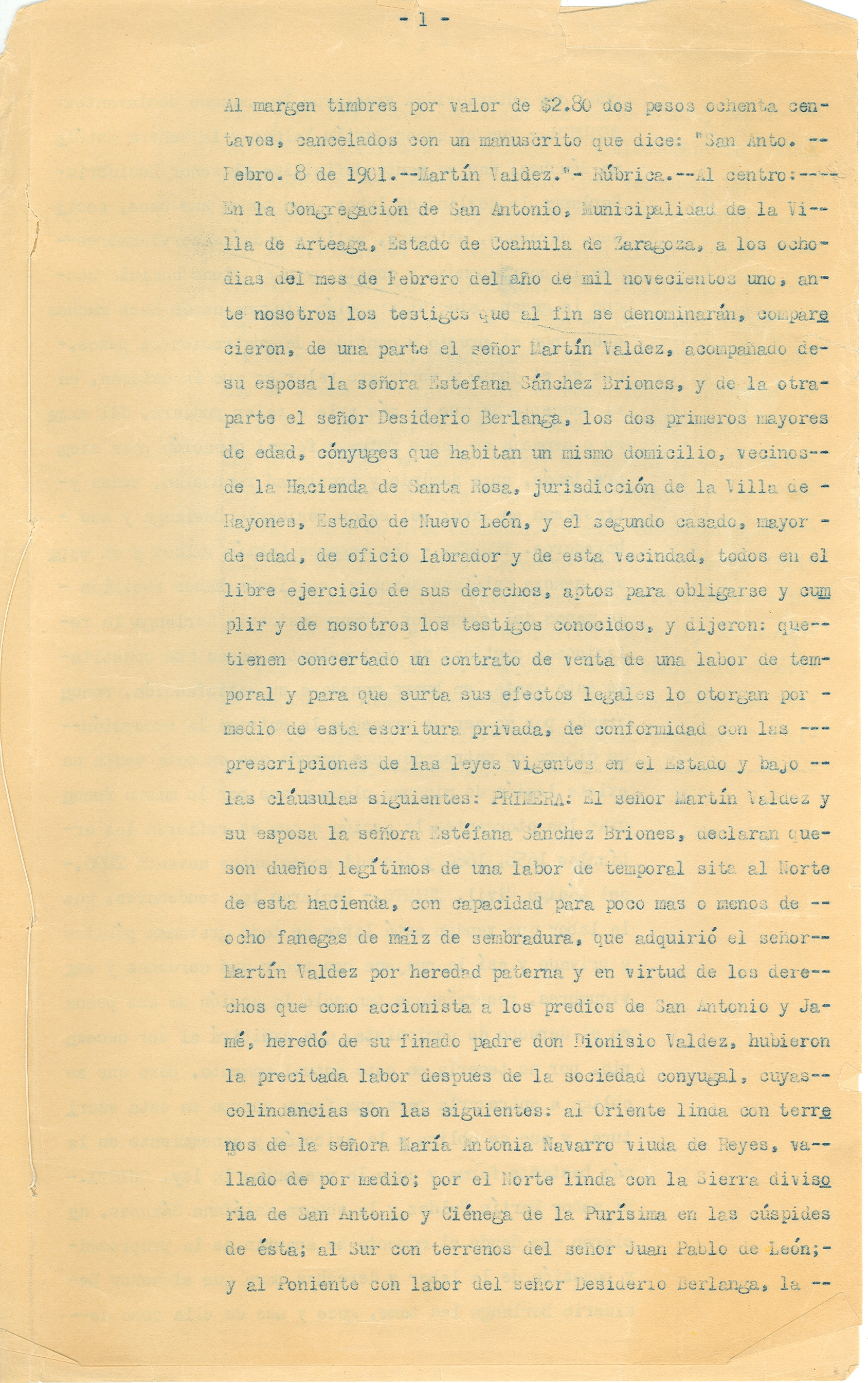 Documento histórico