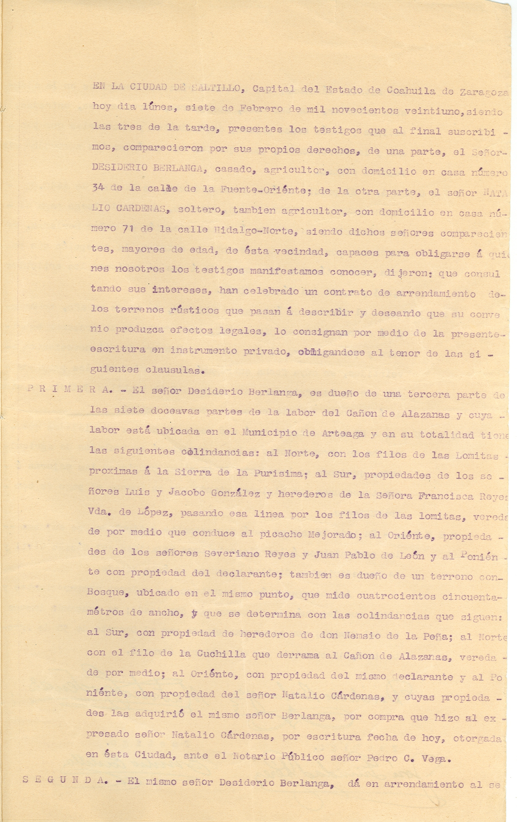 Documento histórico