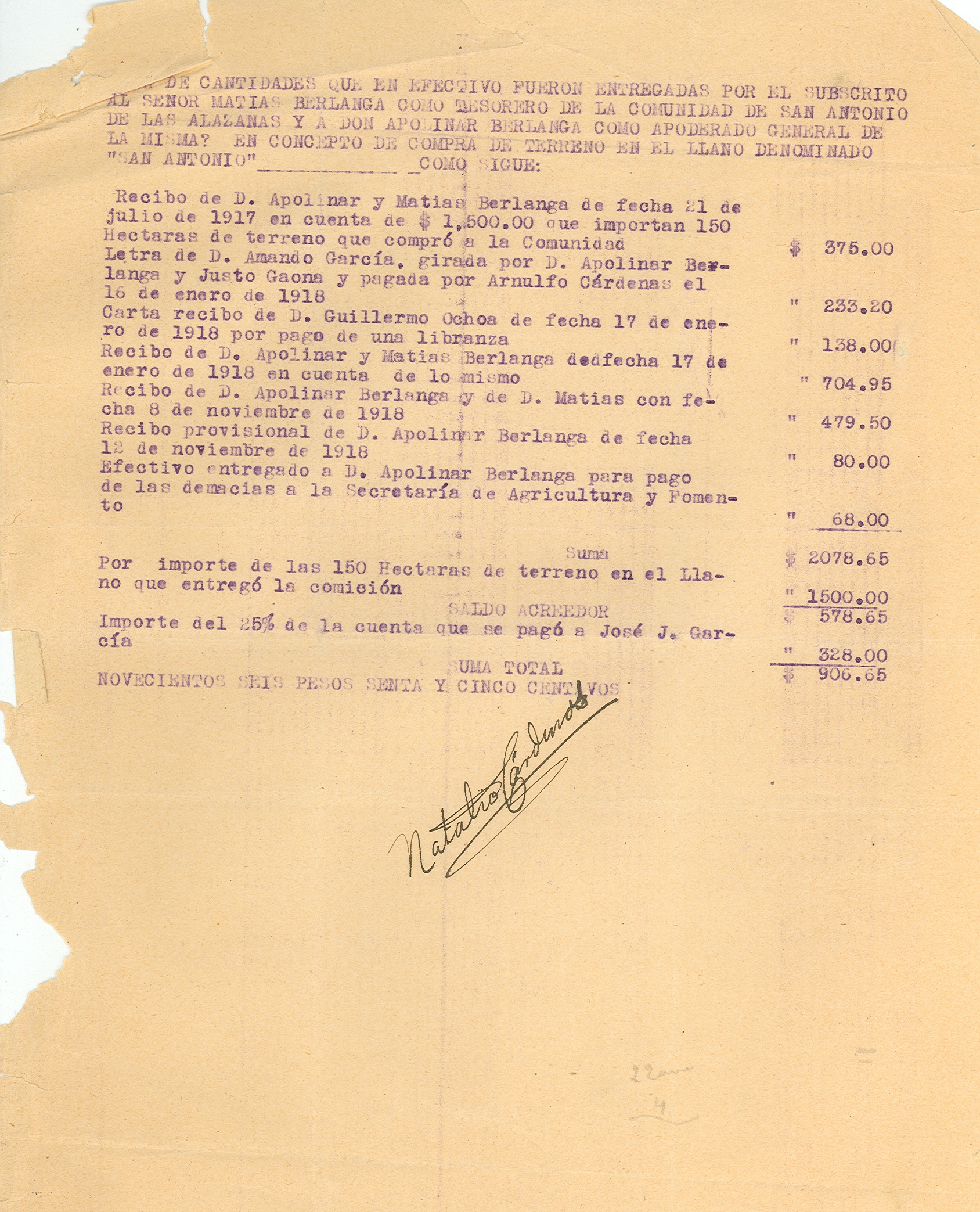 Documento histórico
