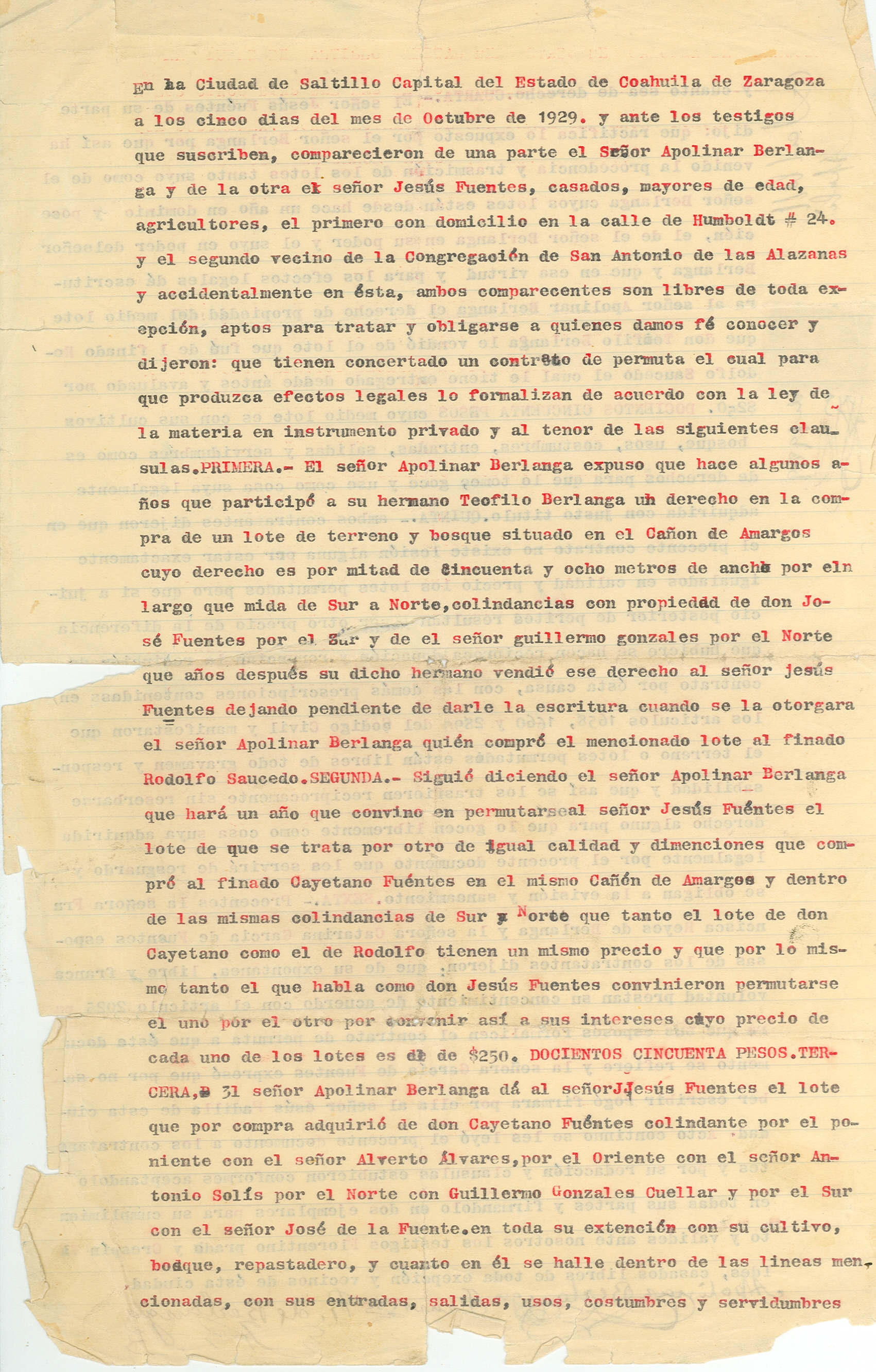 Documento histórico