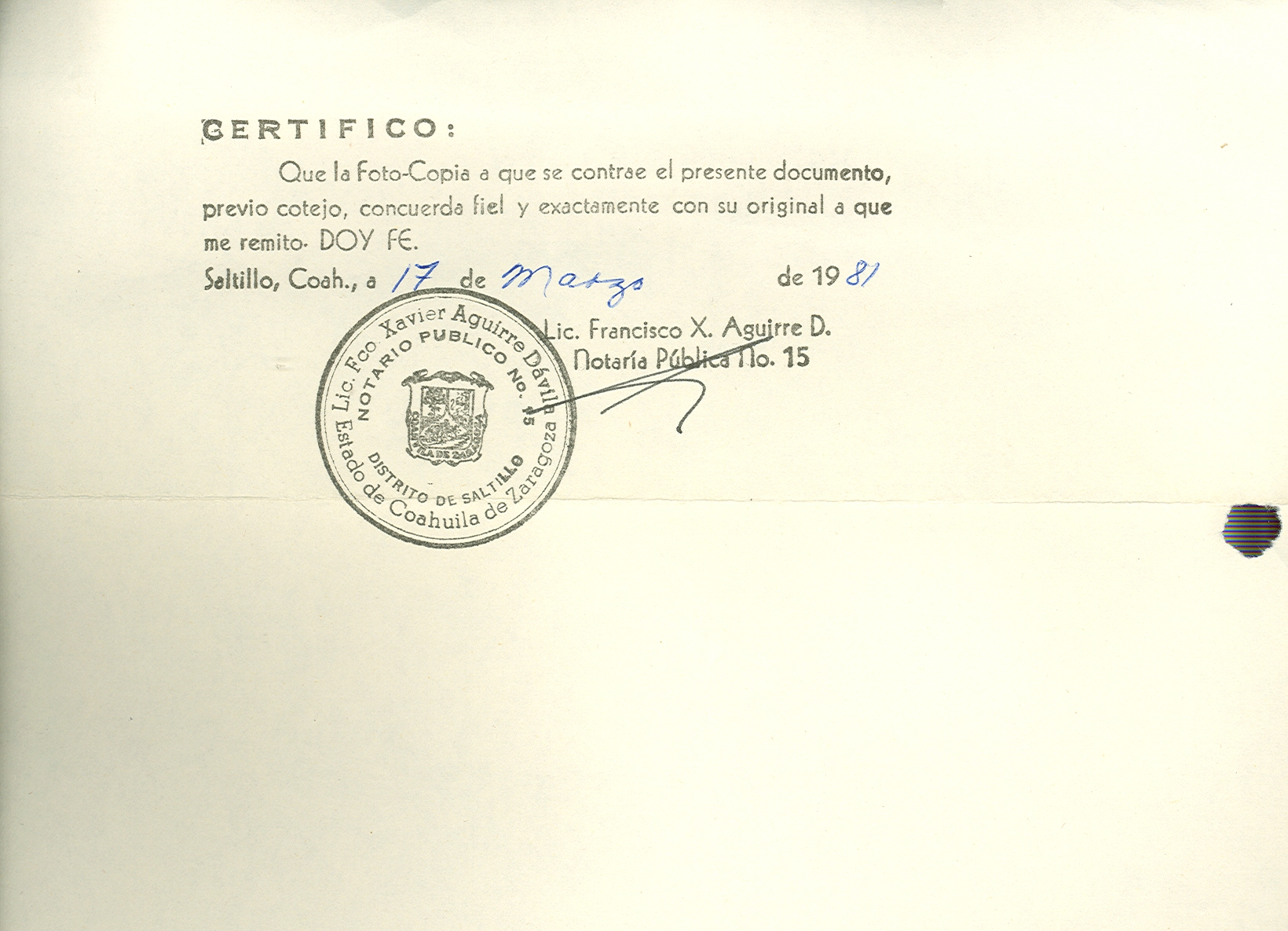 Documento histórico