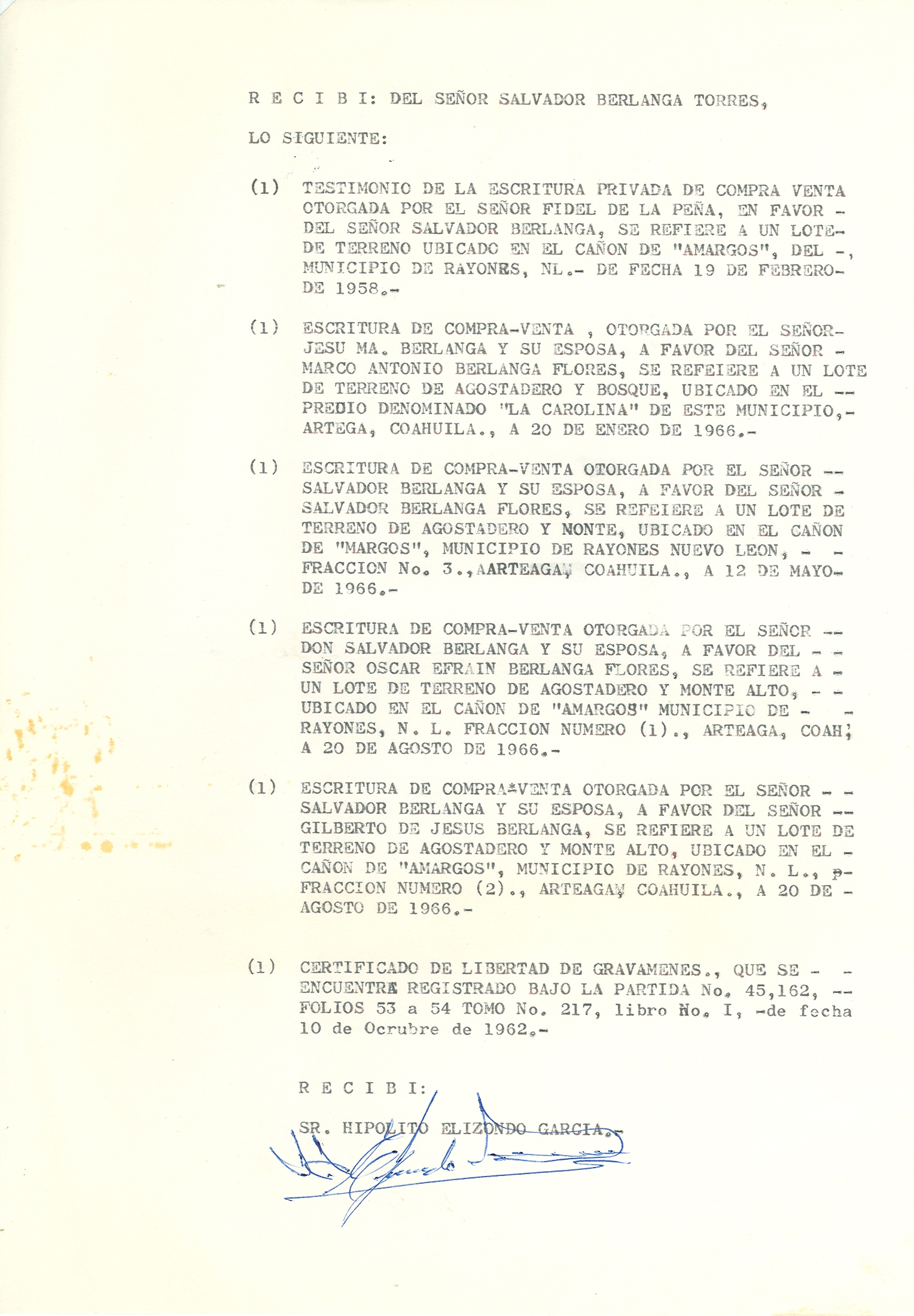 Documento histórico