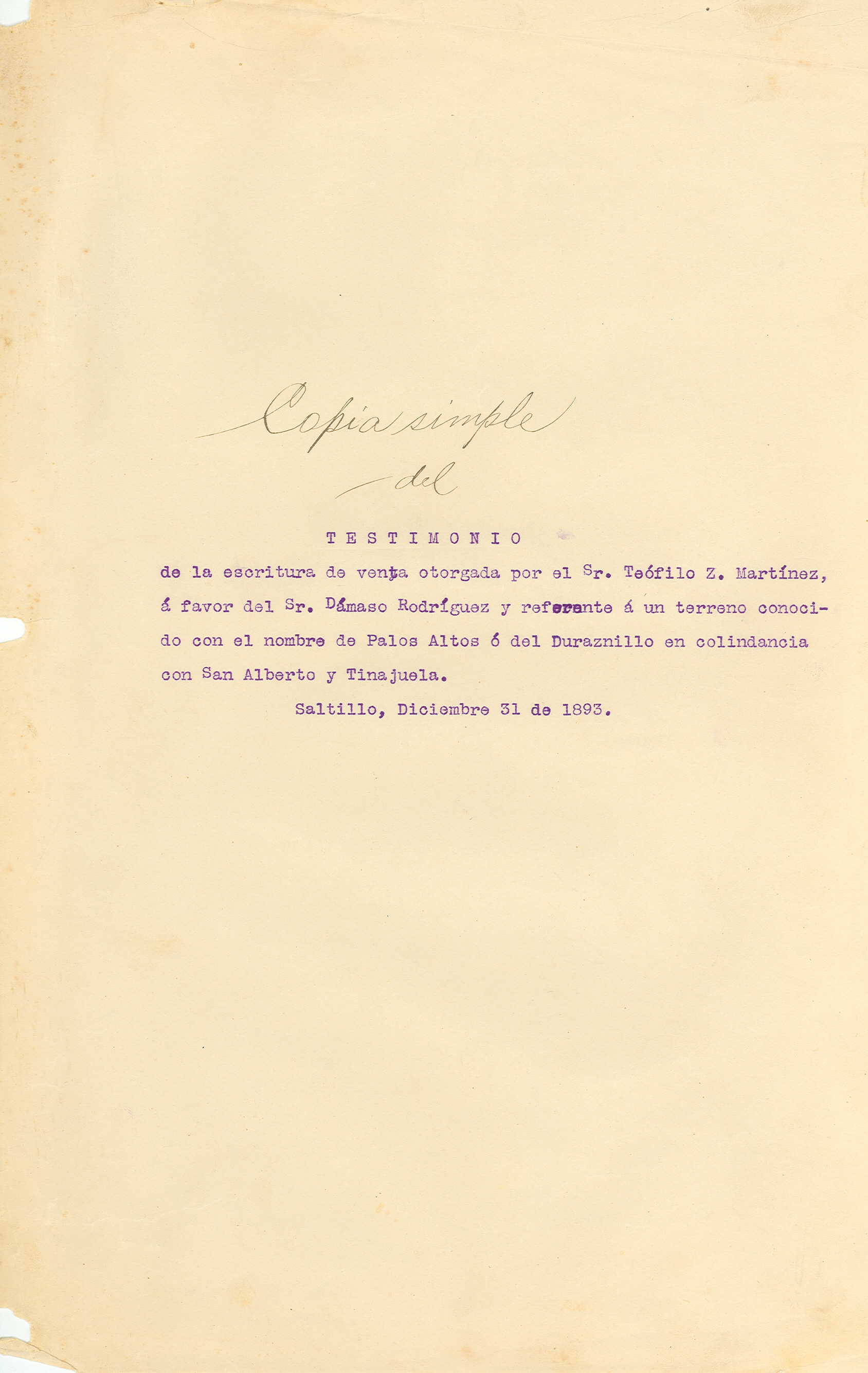Documento histórico