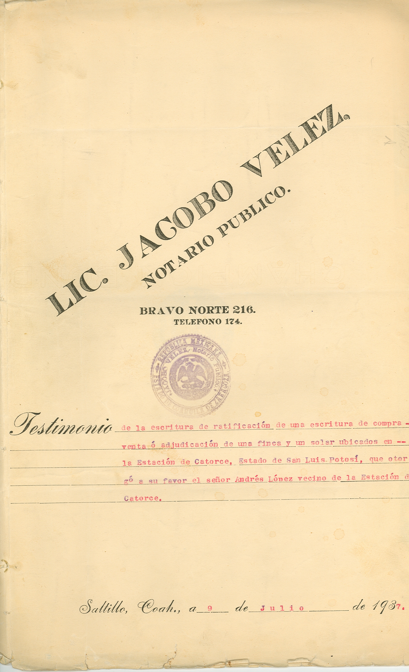 Documento histórico