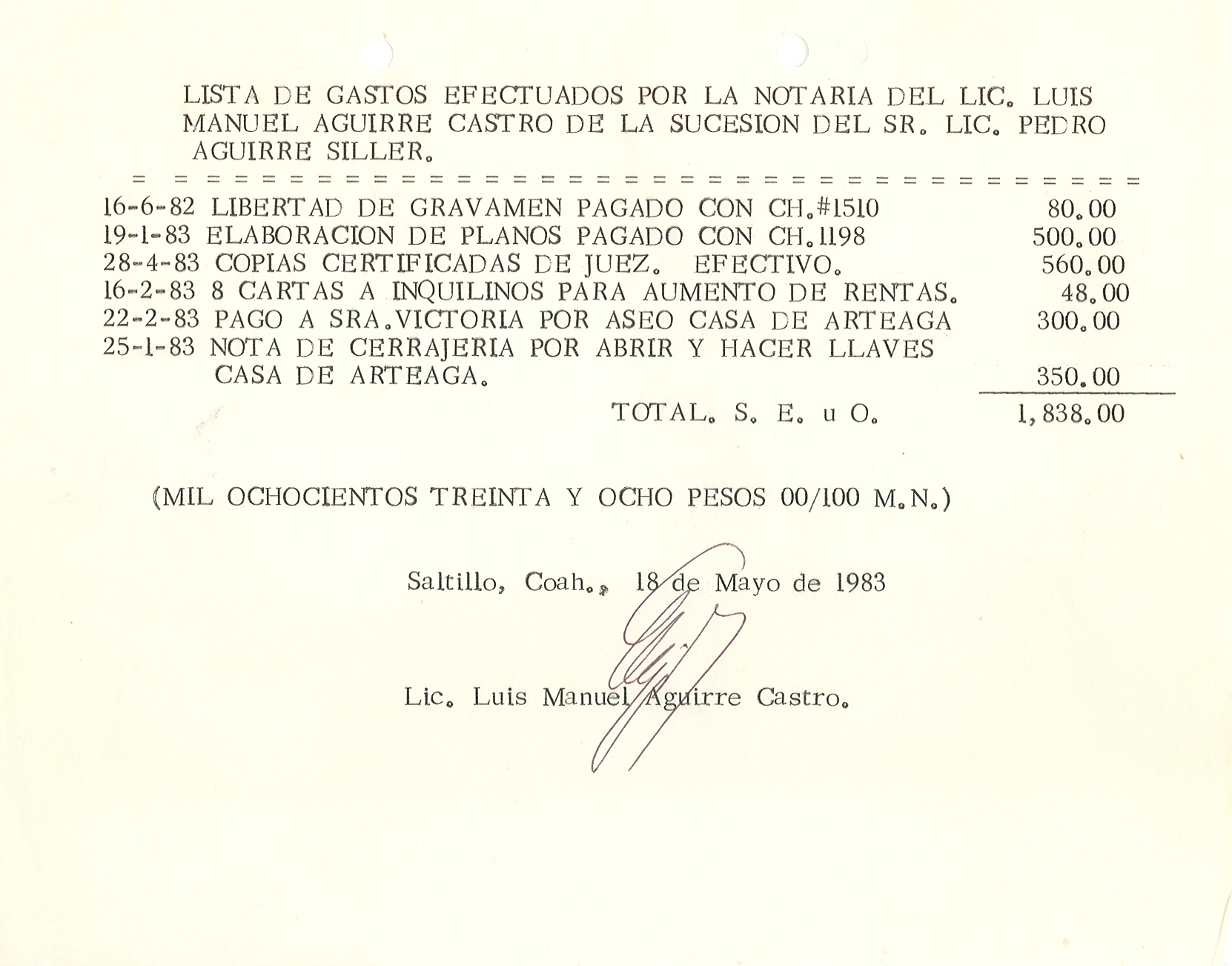 Documento histórico